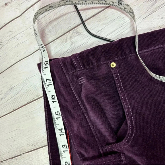 tommy hilfiger dark purple plum corduroy greenwich skinny pants sz 14 - Picture 6 of 9